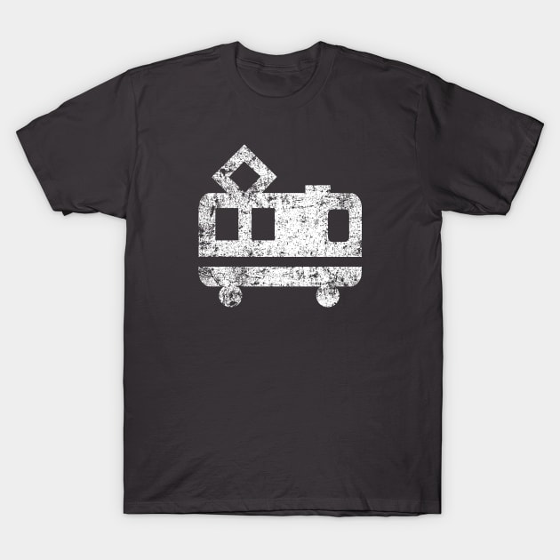 Cute Train - Distressed T-Shirt by PsychicCat